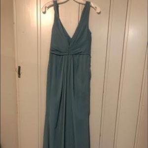 Davids Bridal size 2 teal blue bridesmaid dress